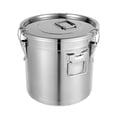 thumbnail image 1 of Dwellnix Stainless Steel Airtight Canister, Three Clips with Silicone Seal, 21L Capacity, for Liquor and Cooking Oil, Silver Color, 304 Food-Grade Steel, Airtight Container for Kitchen Storage, 1 of 7