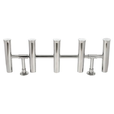 Hadai Stainless Steel Clamp-On Boat Rod Holder – Fits Rail 1-1/4 To 2 Inch – Single