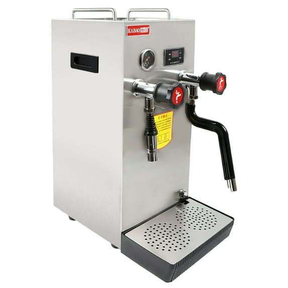 Dwellnix Steam Milk Frother & Coffee Steamer Machine, Dual Boiler, 2.1 Gallon Capacity, Stainless Steel Latte & Cappuccino Frothing System for Coffee Shops