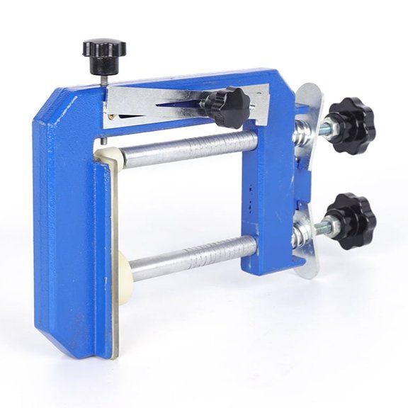 Dwellnix Stone Fabrication Clamp With Dual Rods And Velvet Protection, 45 Degree Angle Joining Tool For Granite Quartz And Artificial Stone