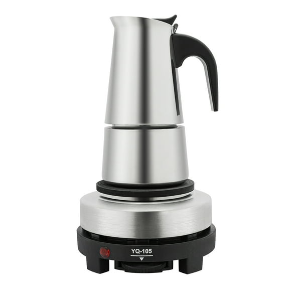 Dwellnix Stovetop Espresso Maker Stainless Steel Italian Coffee Maker Machine Moka Pot