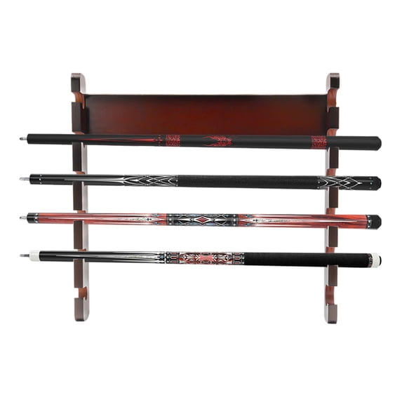 Dwellnix Wall Mounted 6 Sticks Pool Cue Rack Horizontal Storage Stand Billiard Cue Holder