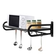 thumbnail image 1 of Dwellnix Wall Mounted Shelf Metal Microwave Oven Shelf Heavy Duty Shelves Household Black, 1 of 7