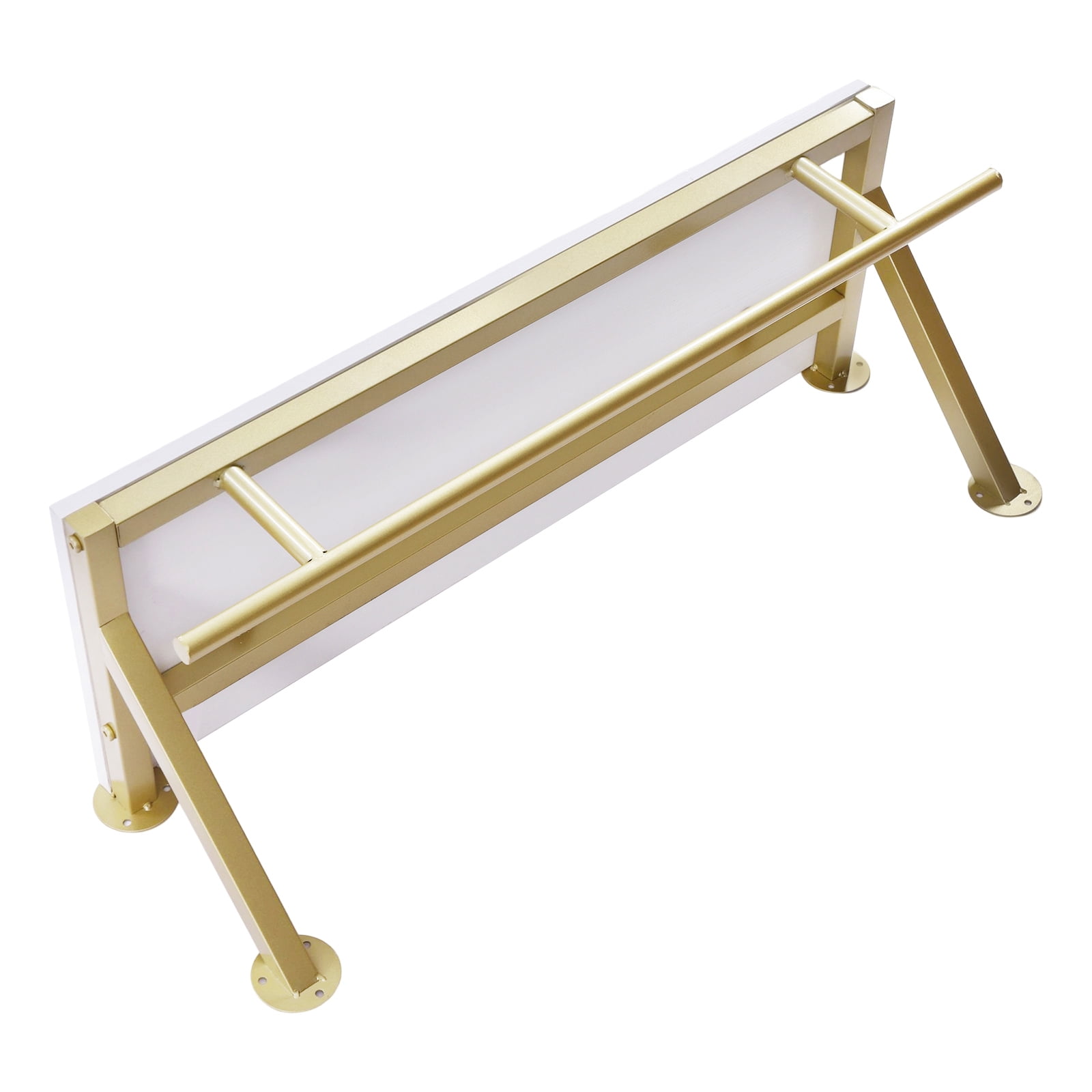Dwellnix Wall-Mounted Storage Rack for Clothes, Large Shelf & Hanging ...