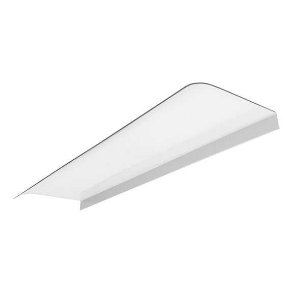 Dwellnix Weather-Resistant Clear PC Canopy, Curved Door Awning for Outdoor Use, Provides Rain & Snow Protection with Easy Installation for Doors & Windows