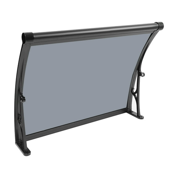 Dwellnix Weatherproof Front Door Awning, UV and Rain Shield, Aluminum Alloy and PC Material Canopy, Modern Outdoor Protection