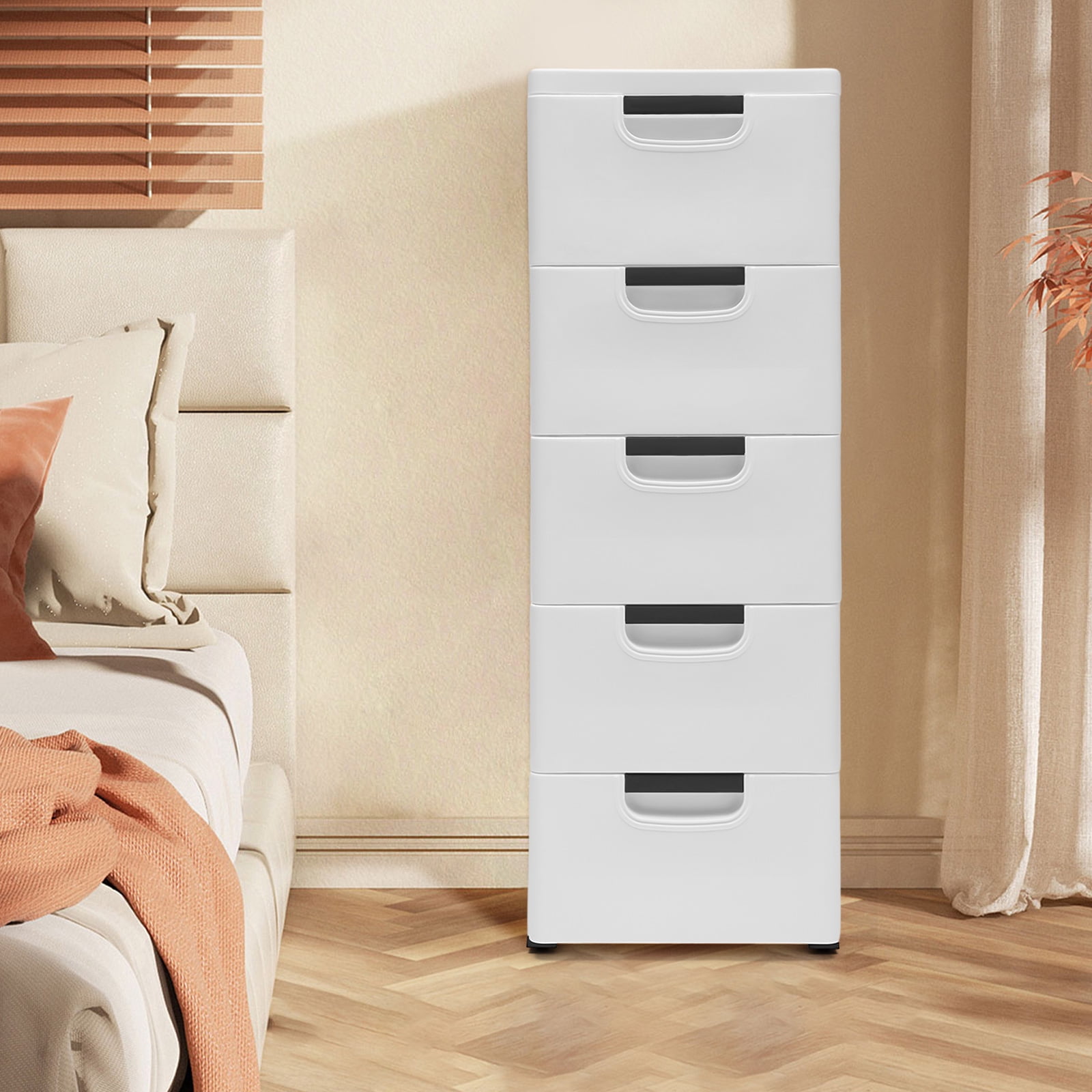 Photo inspiration: Visual Reference: Dwellnix White Closet Organizer Wheels Suitable Apartments Condos And
