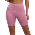 thumbnail image 1 of Dweltoz Biker Shorts for Women High Waist Tummy Control Summer Soft Workout for Gym Running Underwear,Pink XL, 1 of 5