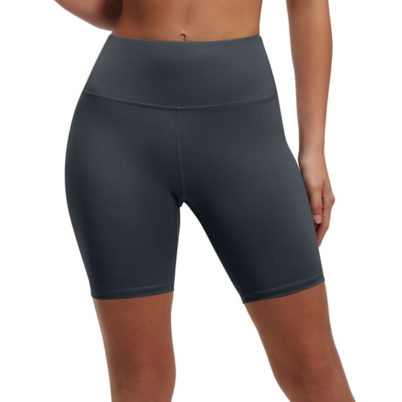 Dweltoz Biker Shorts for Women High Waist Tummy Control Summer Stretch Workout for Gym Running Underwear,Dark Gray S