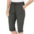 thumbnail image 1 of Dweltoz Capri Pants for Women Joggers Stretch Lightweight Women’s Casual Pant Capri with Drawstring,Dark Gray L, 1 of 6