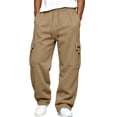 thumbnail image 1 of Dweltoz Mens Baggy Sweatpants Elastic Waist Drawstring Cargo Pants Casual Loose Fit Wide Leg Pants Oversized Lightweight Trousers 2026 Fall Winter Athletic Pants with Multi Pockets,Camel 4XL, 1 of 7