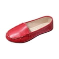thumbnail image 1 of Dweltoz Penny Loafers for Women Business Casual Comfort Work Office Flats Lightweight Slip on Retro Dressy Shoes,Red 41, 1 of 9