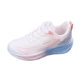 thumbnail image 1 of Dweltoz Women's Breathable Mesh Running Shoes Lace Up Athletic Walking Sneakers Thick Sole Low Top Casual Gym Shoes,Pink 7.5, 1 of 5