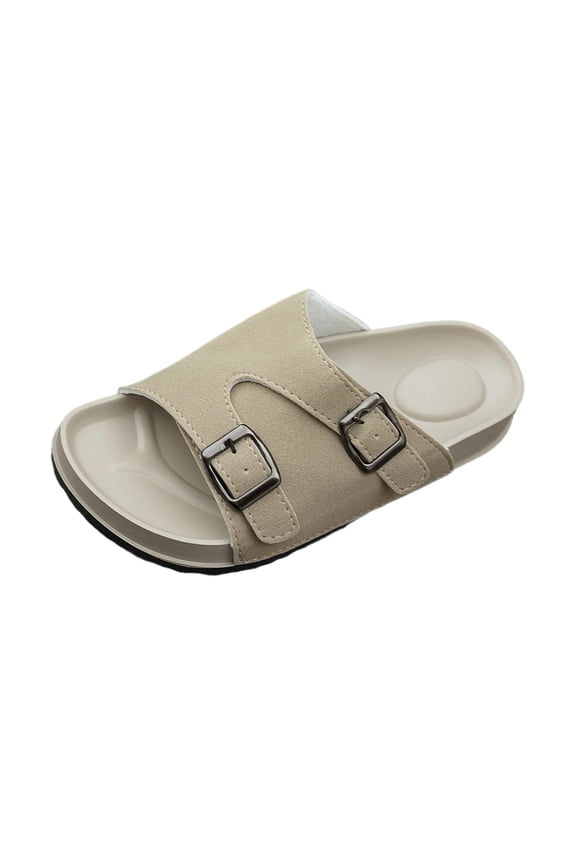 Women's Platform Slide Sandals Slip on Open Toe Adjustable Double Strap Comfortable Shoes Cork Footbed Synthetic Leather Beach Lightweight Mules,Beige 41