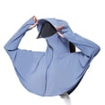 thumbnail image 1 of Dweltoz Womens Upf 50+ Sun Hoodie Shirts with Mask and Brim Lightweight Cooling Workout Shawl Long Sleeve Full Zip Sunscreen Clothes,Blue One Size, 1 of 3