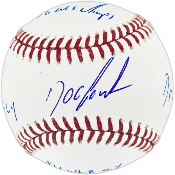 Dwight "Doc" Gooden Autographed Official MLB Baseball New York Mets "86 WS Champs, 84 NL ROY, 85 NL CY, Dr K" Beckett BAS Witness #2W807739