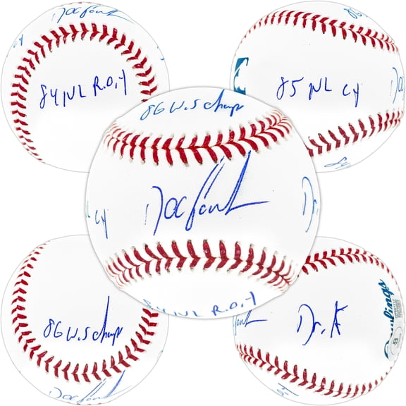 Dwight "Doc" Gooden Autographed Official MLB Statball Baseball New York Mets "86 WS Champs, 84 NL ROY, 85 NL CY, Dr K" Beckett BAS Witness 252386