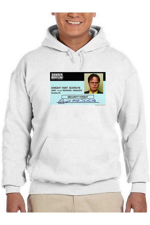 Dwight Fart Schrute I.d. Hoodie Men The Office, Male 4X-Large