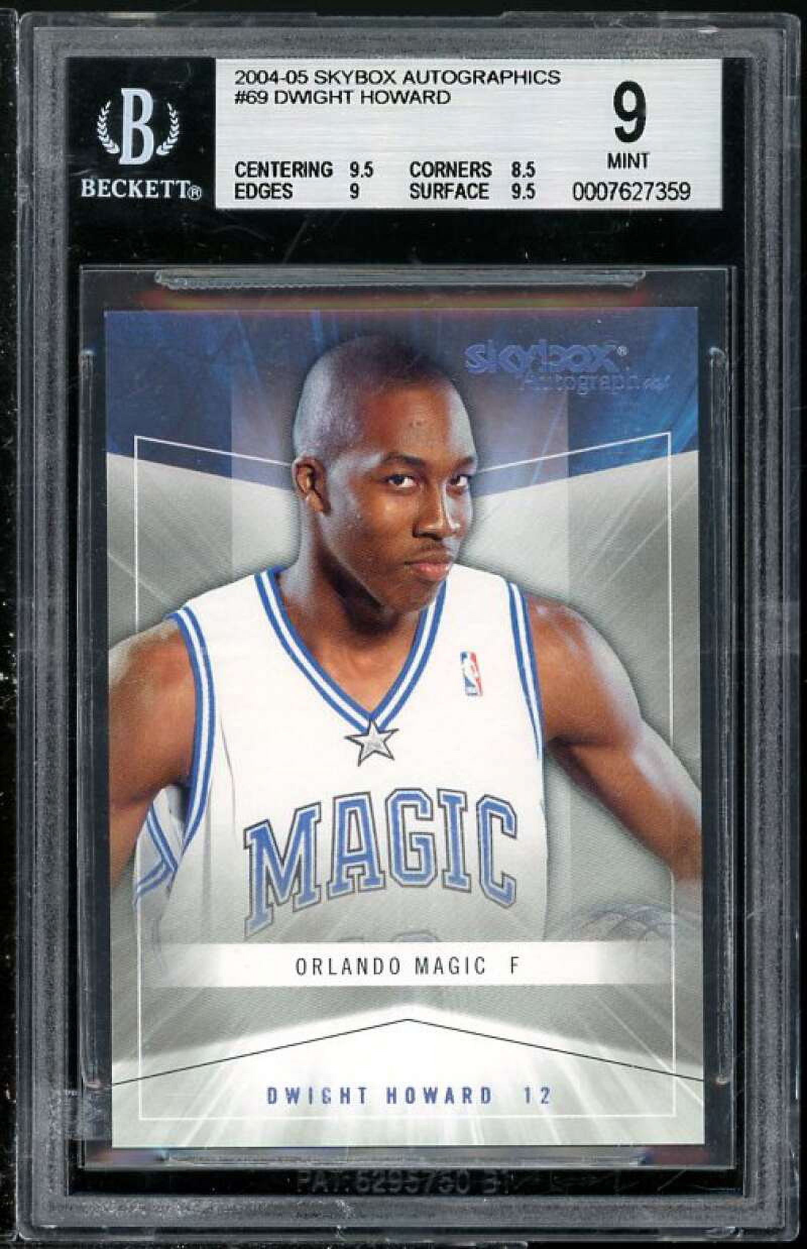 Dwight Howard Rookie 2004-05 SkyBox Autographics #69 BGS 9 (Read  Description) - Walmart.com, image size:1600x2476
