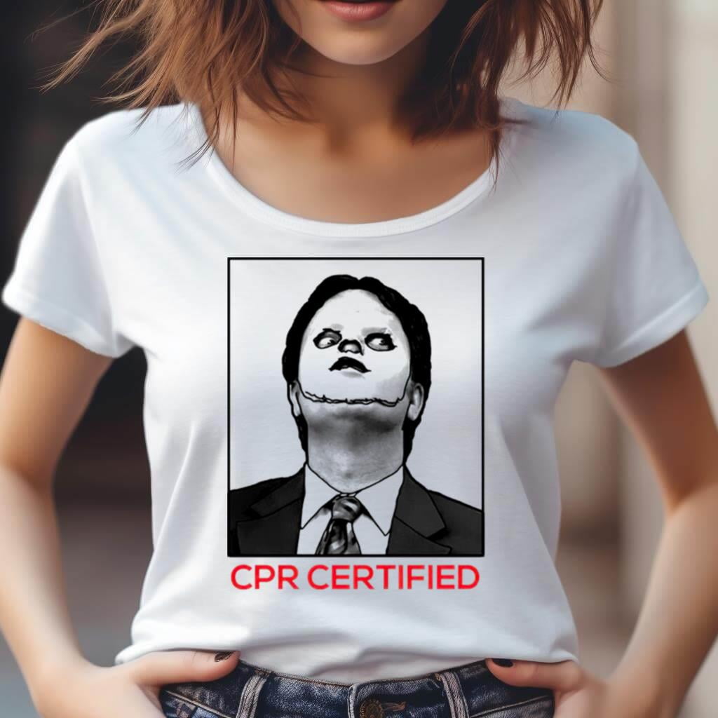 Dwight Schrute Cpr Certified Shirt Up to size 4XL