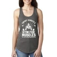 thumbnail image 1 of Dwight Schrute's Gym for Muscles Pop Culture Ladies Racerback Tank Top, Dark Grey, Medium, 1 of 3