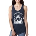 thumbnail image 1 of Dwight Schrute's Gym for Muscles Pop Culture Ladies Racerback Tank Top, Navy, X-Large, 1 of 3
