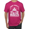 thumbnail image 1 of Dwight Schrute's Gym for Muscles Pop Culture Men's Graphic T-Shirt, Fuschia, Large, 1 of 3