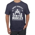 thumbnail image 1 of Dwight Schrute's Gym for Muscles Pop Culture Men's Graphic T-Shirt, Vintage Heather Navy, X-Large, 1 of 3