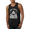 thumbnail image 1 of Dwight Schrute's Gym for Muscles Pop Culture Mens Graphic Tank Top, Black, Small, 1 of 3