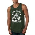 thumbnail image 1 of Dwight Schrute's Gym for Muscles Pop Culture Mens Graphic Tank Top, Forest Green, Large, 1 of 3