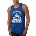 thumbnail image 1 of Dwight Schrute's Gym for Muscles Pop Culture Mens Graphic Tank Top, Royal, X-Large, 1 of 3