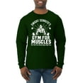 thumbnail image 1 of Dwight Schrute's Gym for Muscles Pop Culture Mens Long Sleeve Shirt, Forest Green, Small, 1 of 3