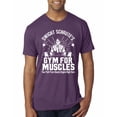 thumbnail image 1 of Dwight Schrute's Gym for Muscles Pop Culture Mens Premium Tri Blend T-Shirt, Vintage Purple, Small, 1 of 3