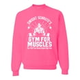 thumbnail image 1 of Dwight Schrute's Gym for Muscles Pop Culture Unisex Crewneck Graphic Sweatshirt, Neon Pink, X-Large, 1 of 3