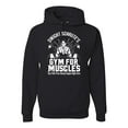 thumbnail image 1 of Dwight Schrute's Gym for Muscles Pop Culture Unisex Graphic Hoodie Sweatshirt, Black, Small, 1 of 3