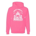 thumbnail image 1 of Dwight Schrute's Gym for Muscles Pop Culture Unisex Graphic Hoodie Sweatshirt, Neon Pink, Small, 1 of 3