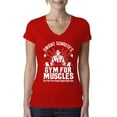 thumbnail image 1 of Dwight Schrute's Gym for Muscles Pop Culture Womens V-Neck Tee, Red, 2XL, 1 of 3