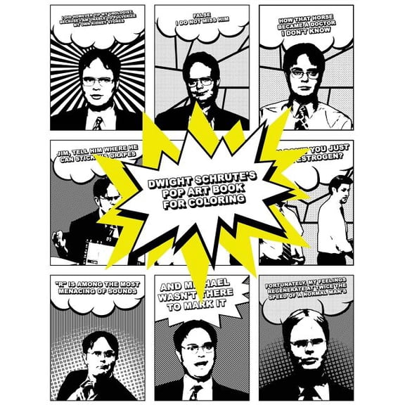 Dwight Schrute's Pop Art Book for Coloring, (Paperback)