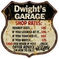 thumbnail image 1 of Dwight's Garage Shop Rates Sign Gift 8x12 Metal Sign 211110019260, 1 of 1