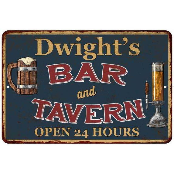 Dwight's Green Bar & Tavern Rustic Sign Decor 8x12 108120047641