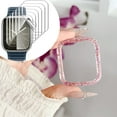 thumbnail image 1 of Dwitch 1 Pack Bling Glitter PC Face Case Bumper Cover for Apple iWatch Series 9/8/7 45mm,6 Pack Transparent Soft Film, PC Material with Sparkling Glitter Watch Case Border for Women,Colorful, 1 of 12