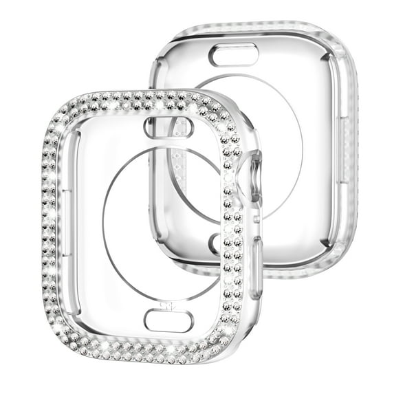 Dwitch 1-Pack Bling Watch Case Compatible with Apple iWatch Series 10 42mm Bumper Case, Diamond Rhinestone Protective Face Cover,Shockproof Dressy Crystal Watch Bumper for Women Girl,Clear