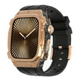 thumbnail image 1 of Dwitch 1 Pack Watch Case with Band Compatible for Apple iWatch Series 10 46mm,Luxury Rugged Men/Women Luxury Transparent Protective Rugged Case,Fully Wrapped Lightweight Full Protective Cover,Rosegold, 1 of 7