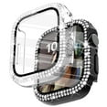 thumbnail image 1 of Dwitch 2-Packs 46mm Plated Case Compatible with Apple Watch Series 10 46mm Case with Screen Protector, Slim Bling Diamond Protective Case Compatible with Apple Watch Series 10 46mm,Clear+Black, 1 of 7