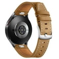 thumbnail image 1 of Dwitch 20mm Leather Band Compatible with Samsung Galaxy Watch 4 classic 42mm,Stylish Business Leather Watch Band for Women Men,Leather Replacement Strap fit for Galaxy Watch 4 classic 42mm,Brown, 1 of 10