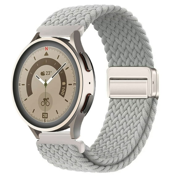 Dwitch 20mm Magnetic Braided Nylon Band Compatible with Samsung Galaxy Watch 4 classic 42mm,Nylon Braided Strap for Women Men,Magnetic Clasp Sport Strap Replacement for Galaxy Watch 4 classic 42mm,AH