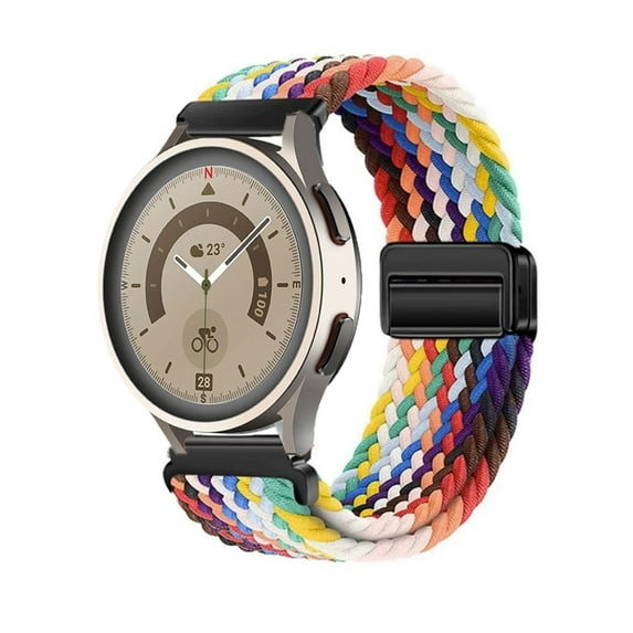 Dwitch 20mm Magnetic Braided Nylon Band Compatible with Samsung Galaxy watch FE 40mm,Nylon Braided Strap for Women Men,Magnetic Clasp Sport Strap Replacement for Galaxy watch FE 40mm,F