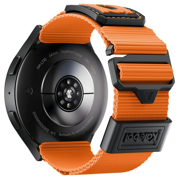 Dwitch Nylon Band Compatible with Samsung Galaxy Watch 4 classic 46mm for Men&Women,20mm Breathable Soft Nylon Sport Adjustable Wristbands Strap Fits for Samsung Galaxy Watch 4 classic 46mm,Orange