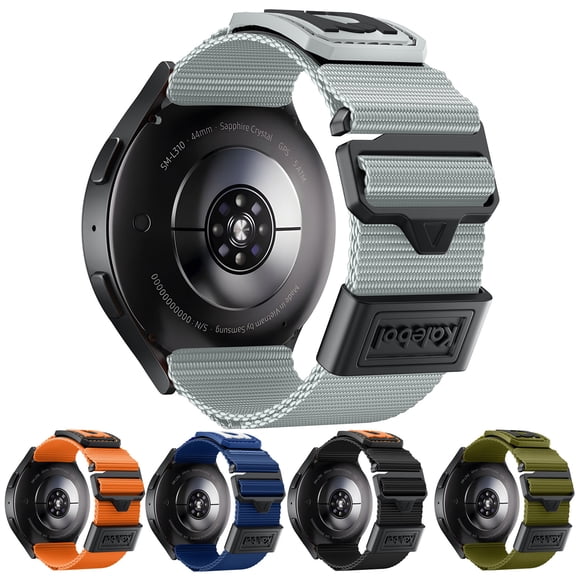 Dwitch 20mm Nylon Band Compatible with Samsung Galaxy Watch 5 pro 45mm for Men & Women,20mm Breathable Soft Sport Adjustable Wristbands Strap Fits for Samsung Galaxy Watch 5 pro 45mm,Gray