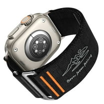 Dwitch Adjustable Nylon Sport Band Compatible with Apple Watch Series 10/9/8/7/6/SE Ultra, Breathable Nylon Watch Strap for Men and Women, Soft Lightweight Outdoor Fitness Replacement Band,Black